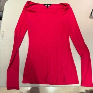 Bcbg hot pink cowl neck top